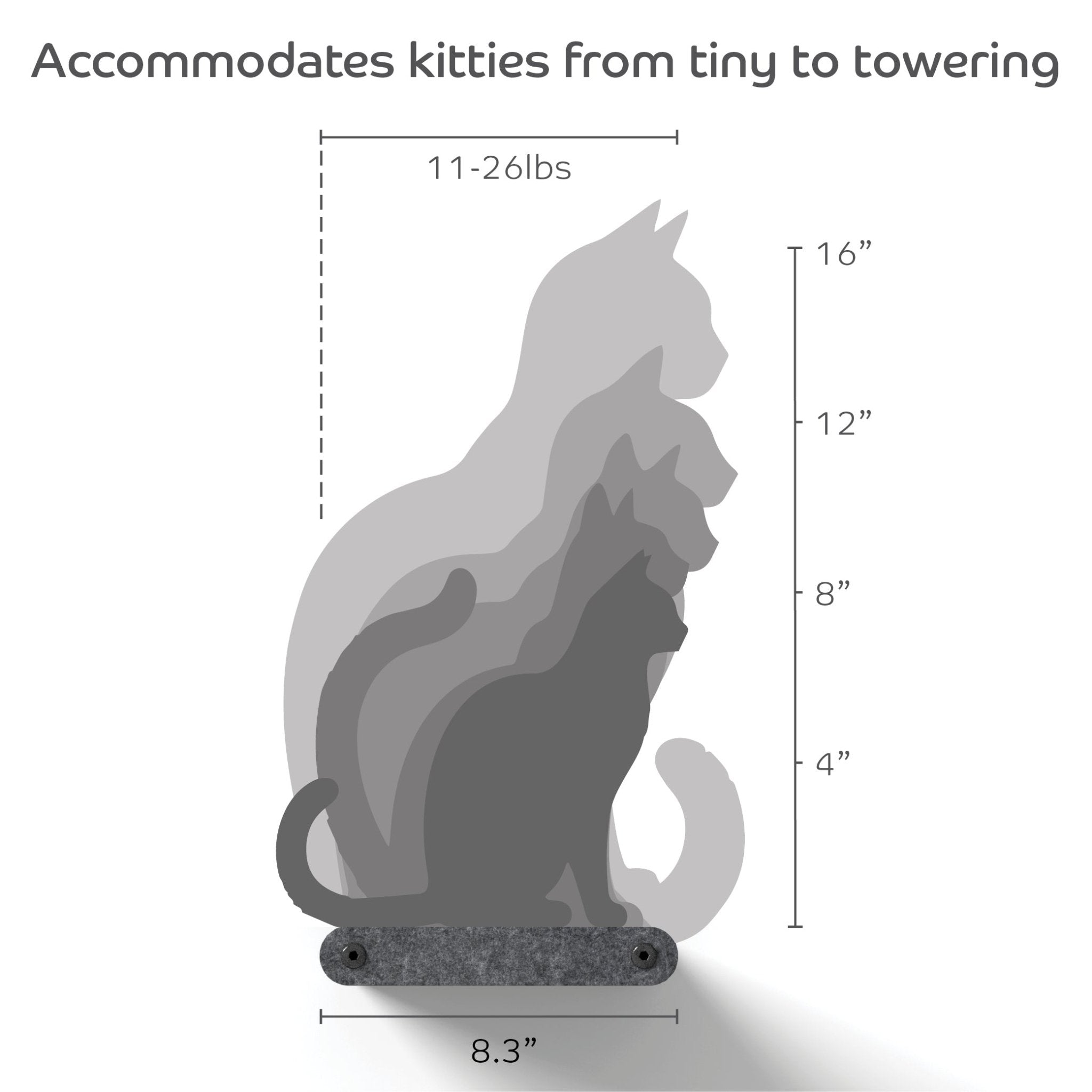 Charcoal 2 x Short Step Cat Climbers - Pryde Pets | prydepets.com