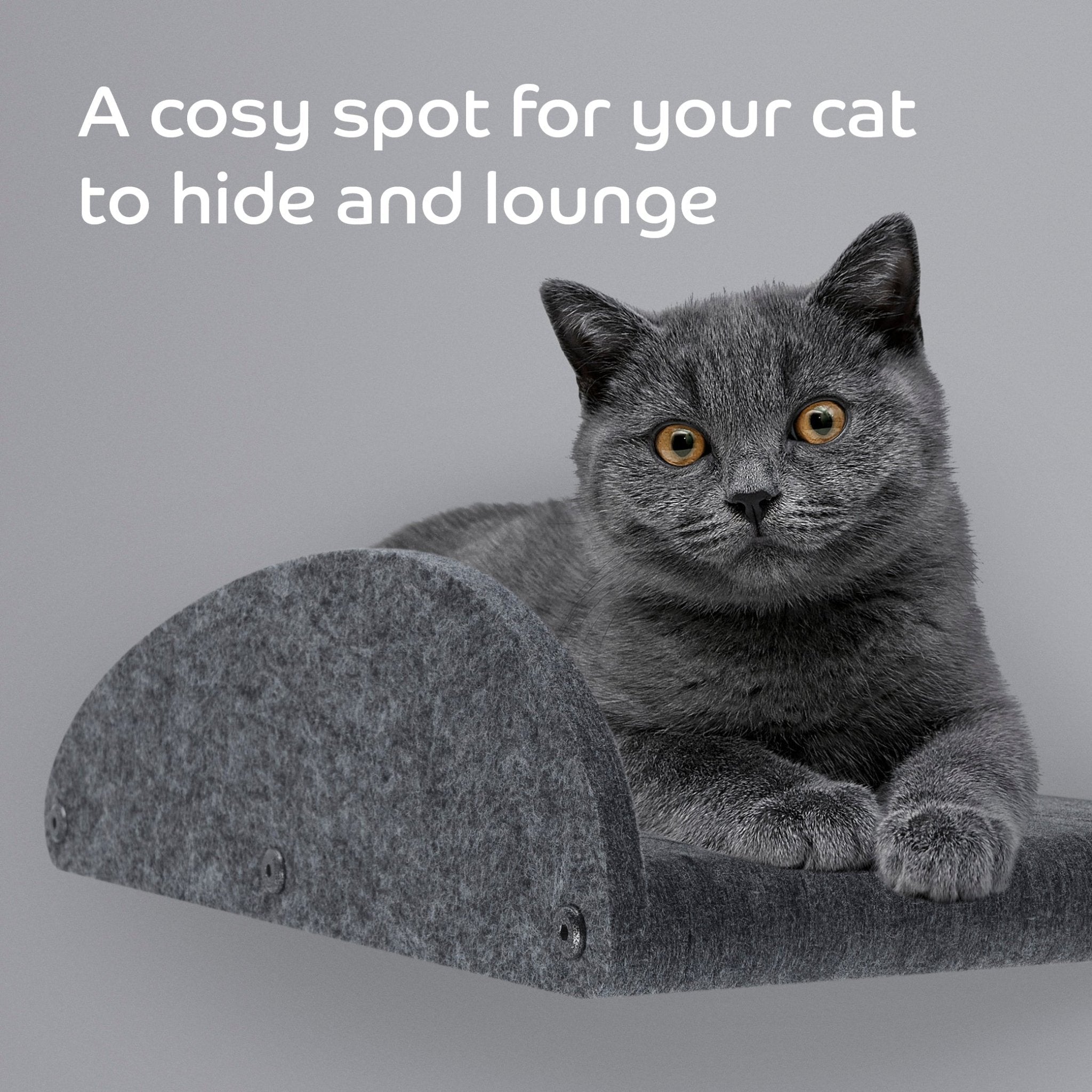 Charcoal Cat Climber Set (4 Shelves) with Facades - Pryde Pets | prydepets.com