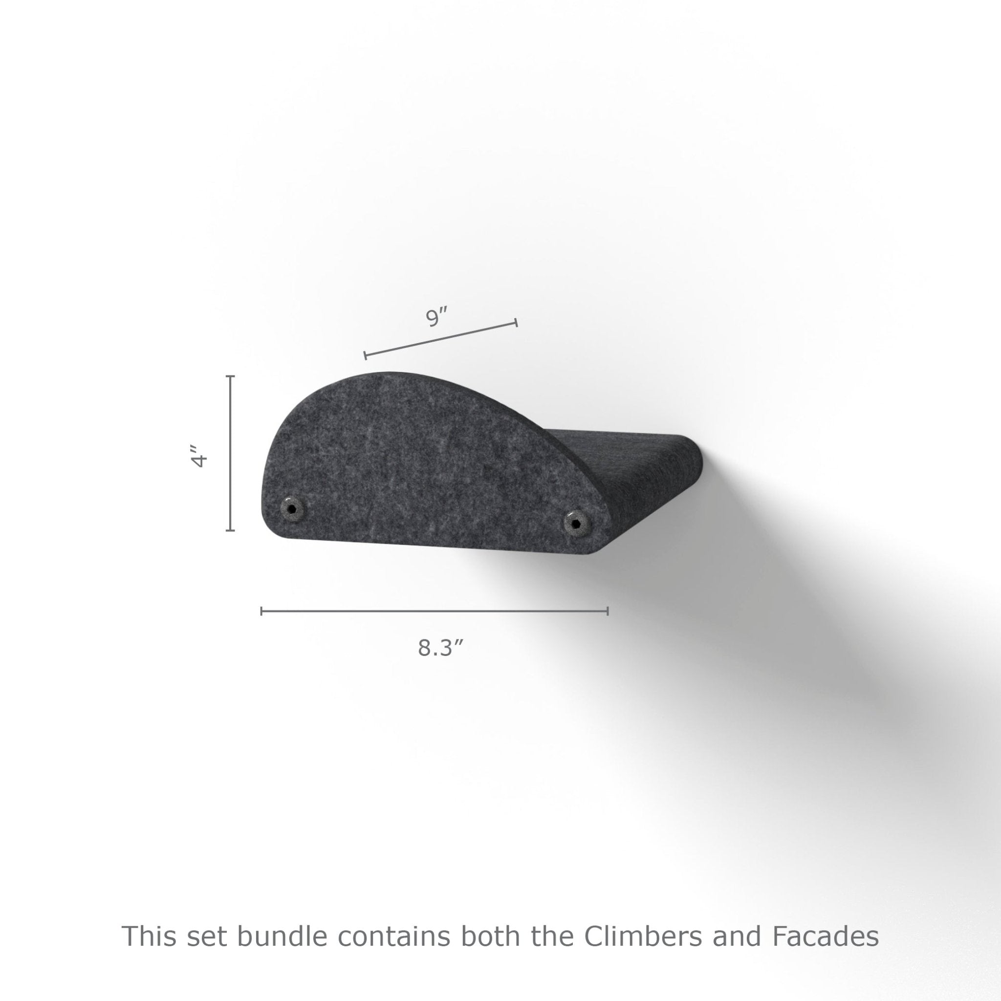 Charcoal Cat Climber Set (4 Shelves) with Facades - Pryde Pets | prydepets.com