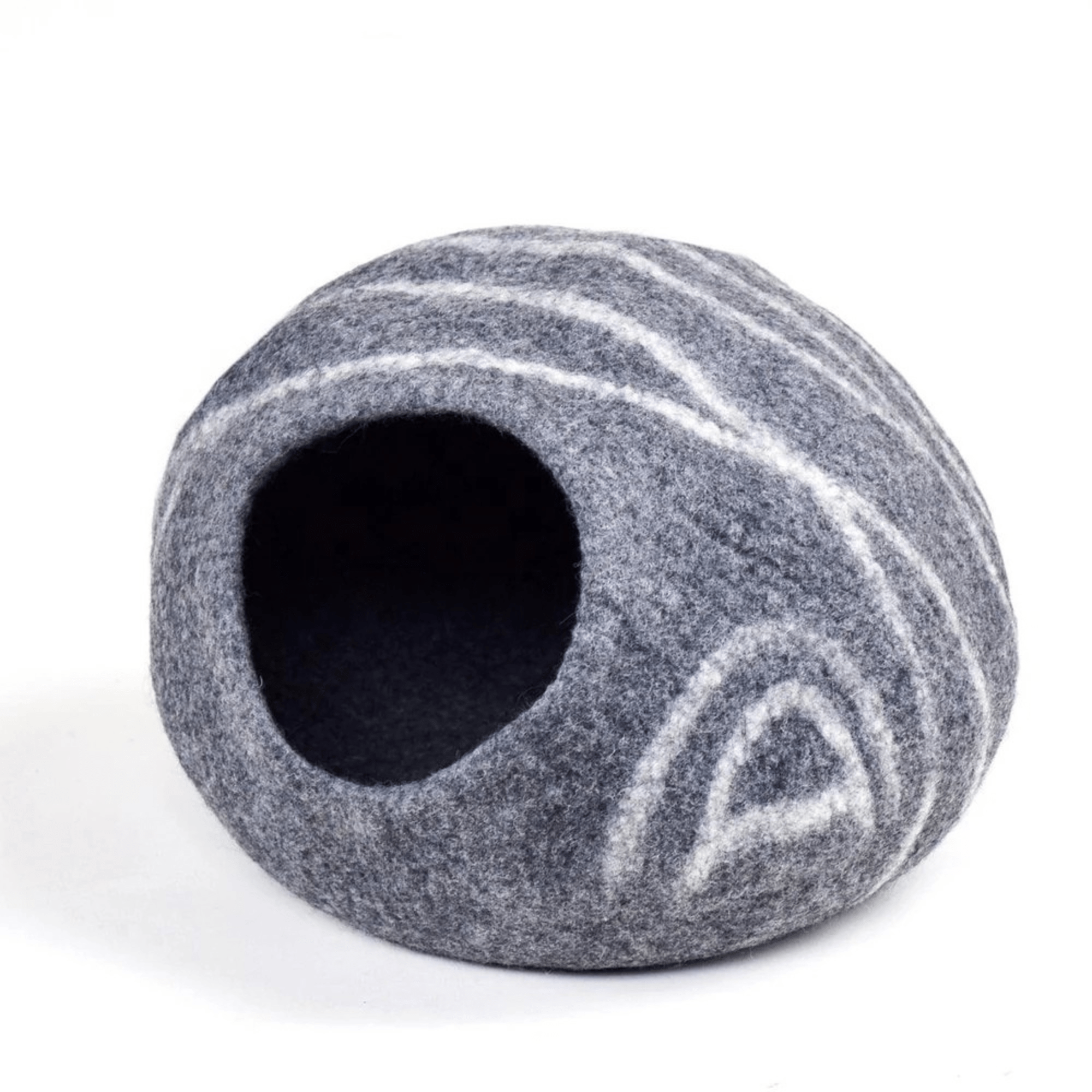 Handmade Felt Cat Cave – Dark Grey Slate - Pryde Pets | prydepets.com