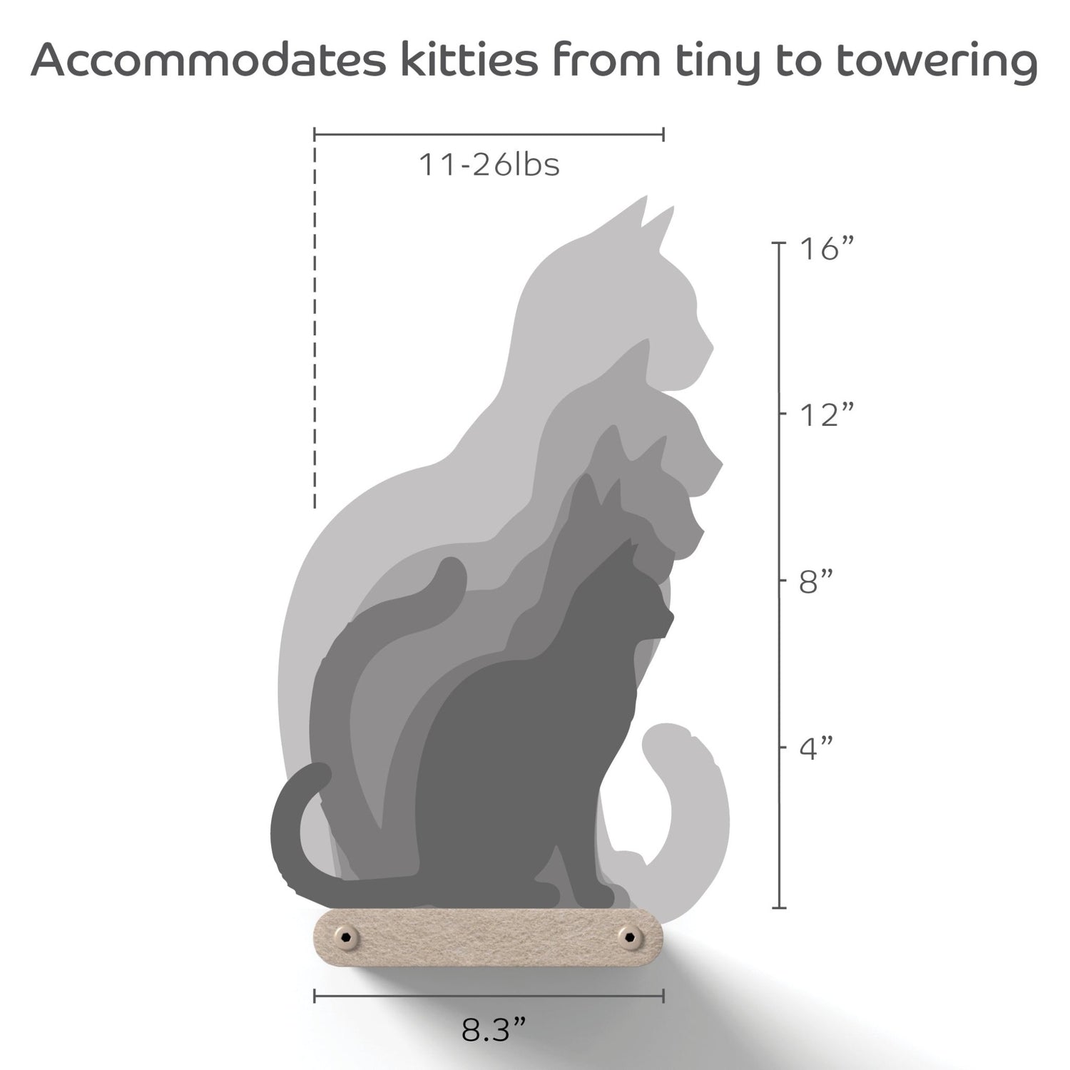 Oatmeal 2 x Short Step Cat Climbers - Pryde Pets | prydepets.com