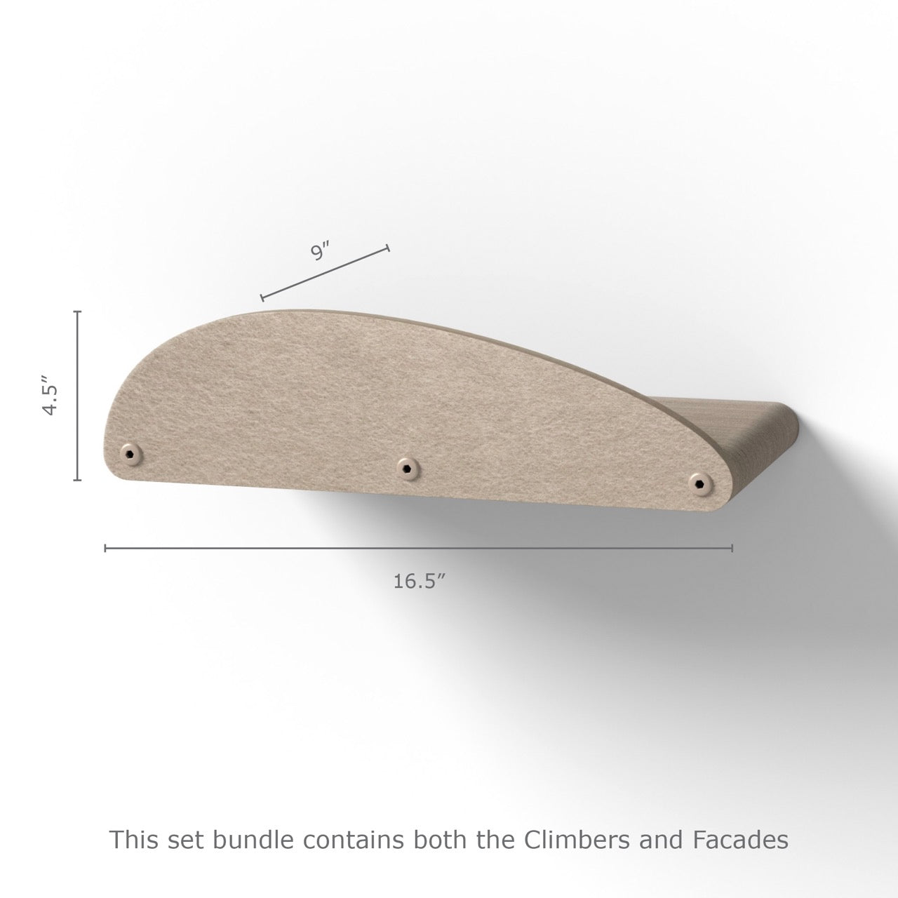 Oatmeal Cat Climber Set (4 Shelves) with Facades - Pryde Pets | prydepets.com