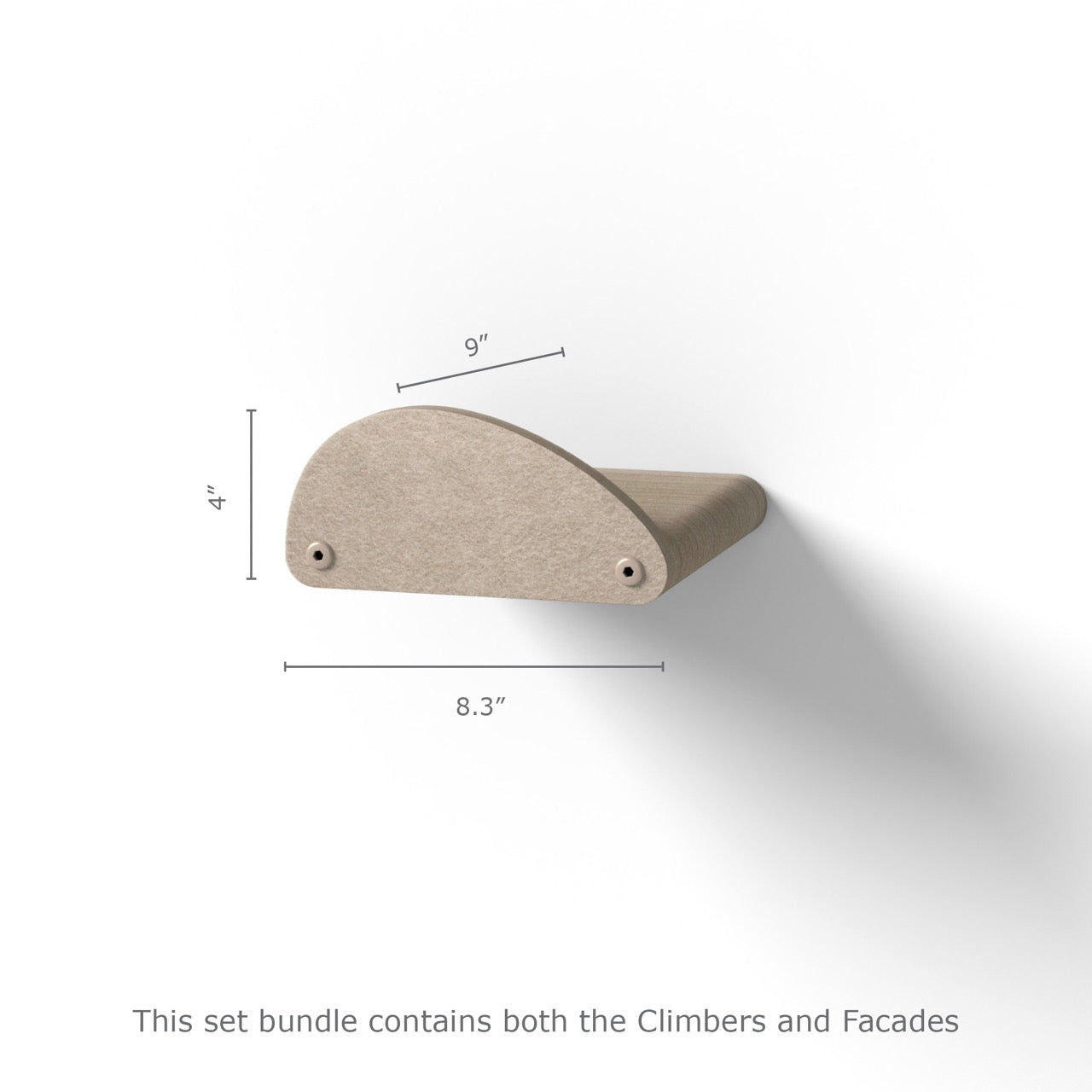 Oatmeal Cat Climber Set (4 Shelves) with Facades - Pryde Pets | prydepets.com