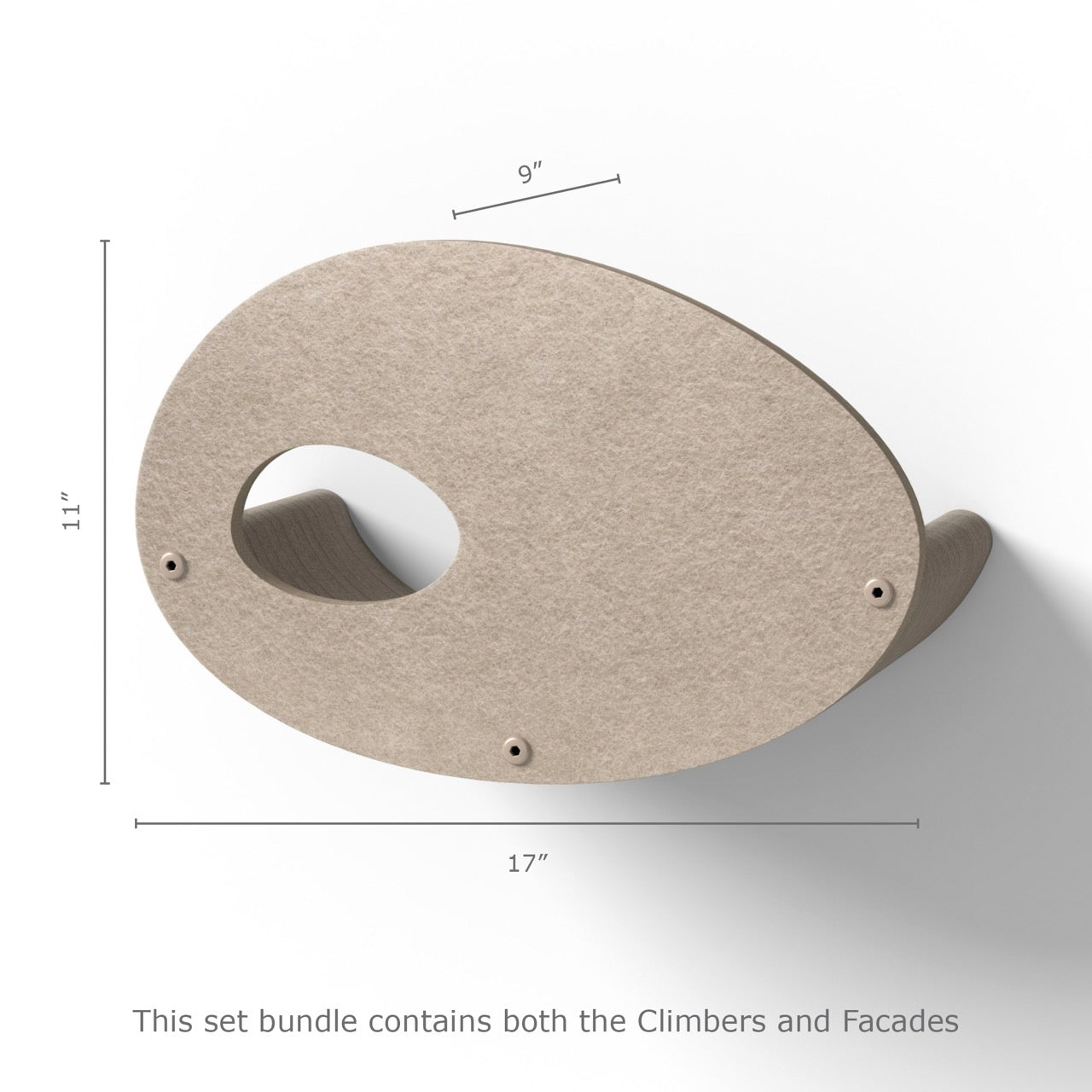 Oatmeal Cat Climber Set (4 Shelves) with Facades - Pryde Pets | prydepets.com