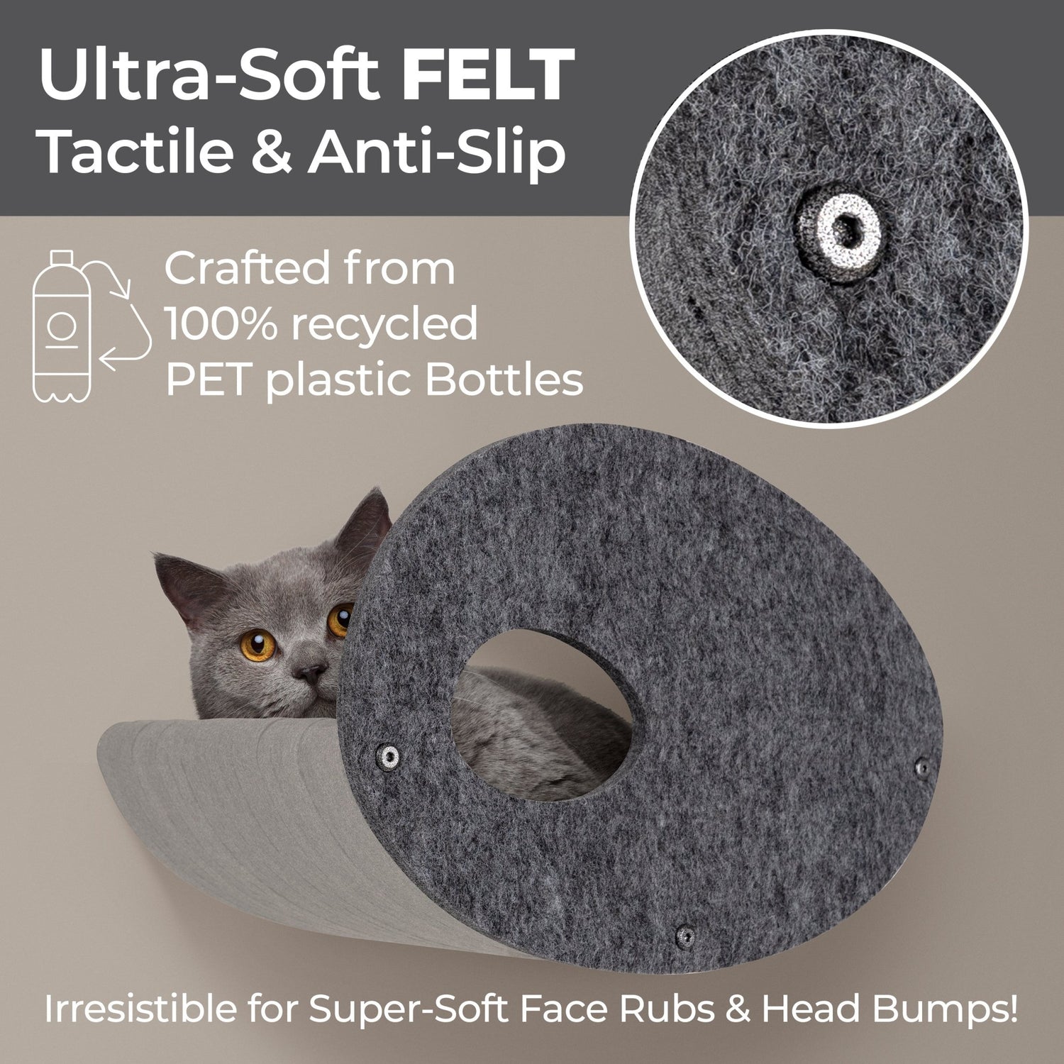 Cat Climber Facades (Charcoal) - Set of 4 - Pryde Pets | prydepets.com