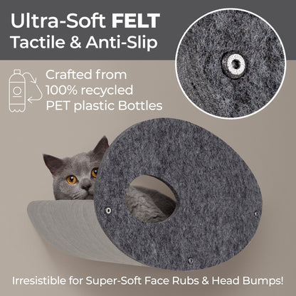 Cat Climber Facades (Charcoal) - Set of 4 - Pryde Pets | prydepets.com