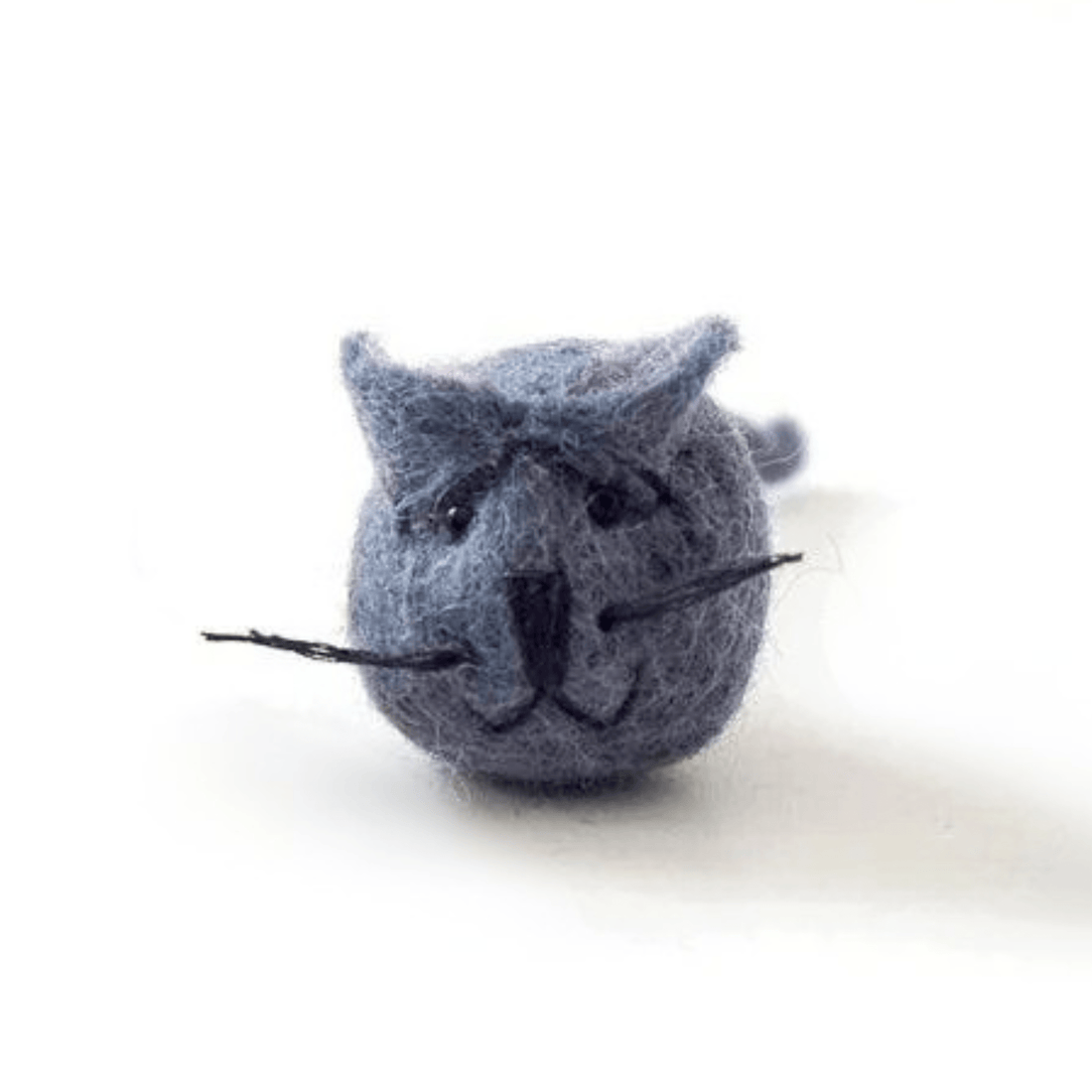 Handmade Felt Mouse Toy - Grey - Pryde Pets | prydepets.com