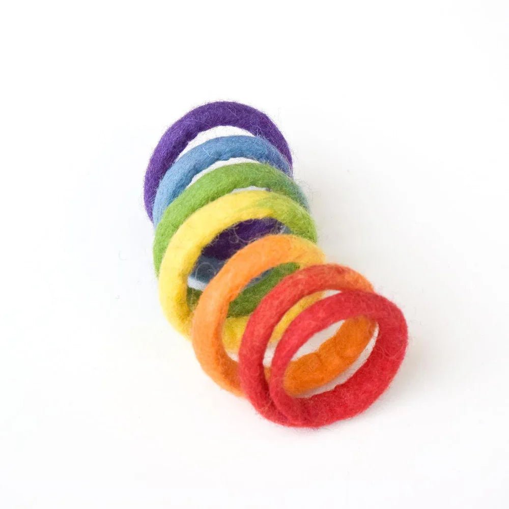 Handmade Felt Rainbow Cat Spring Toy - Pryde Pets | prydepets.com
