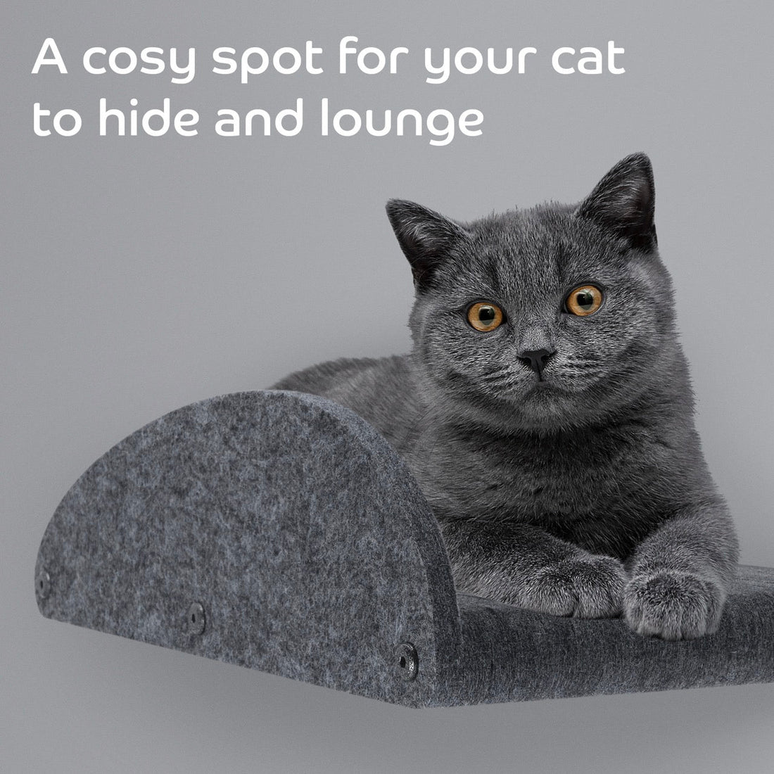 Long Charcoal Cat Climber with Facade - Pryde Pets | prydepets.com