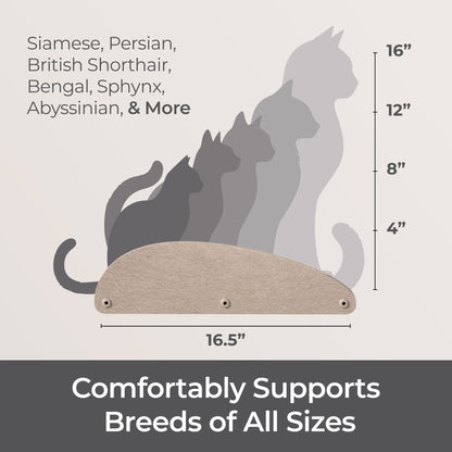 Long Oatmeal - Individual Cat Climber Facade - Pryde Pets | prydepets.com