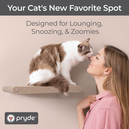 Long Oatmeal - Individual Cat Climber Shelf - Pryde Pets | prydepets.com