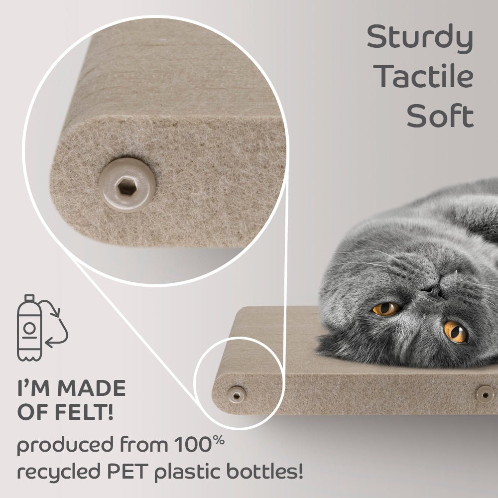 Oatmeal 2 x Short Step Cat Climbers - Pryde Pets | prydepets.com