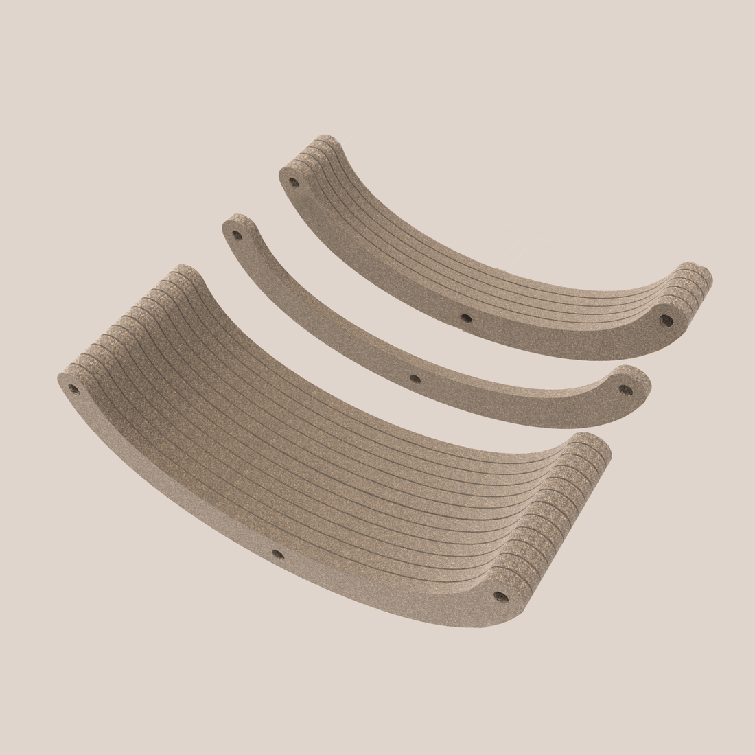 Replacement Oatmeal Felt Slices for Curved Cat Climber - Pryde Pets | prydepets.com