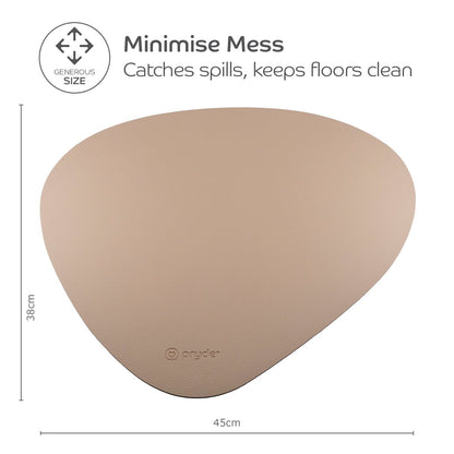 Reversible Cat Dining Mat - Charcoal/Oatmeal - Pryde Pets | prydepets.com
