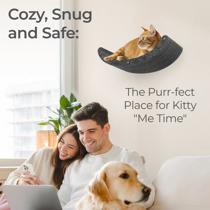 Charcoal Curved Nest Cat Climber - Pryde Pets