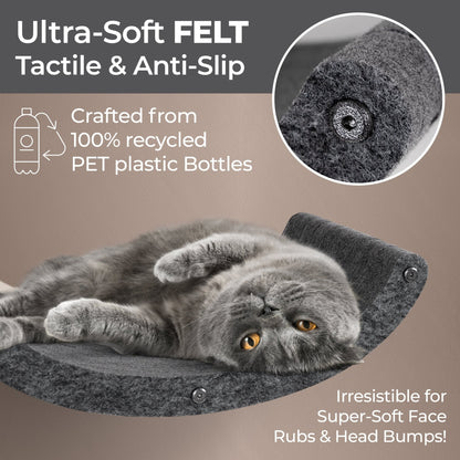 Charcoal Curved Nest Cat Climber - Pryde Pets